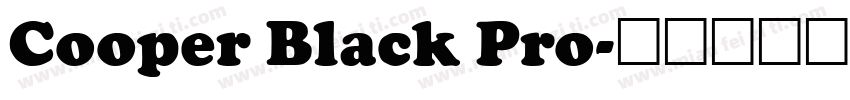 Cooper Black Pro字体转换